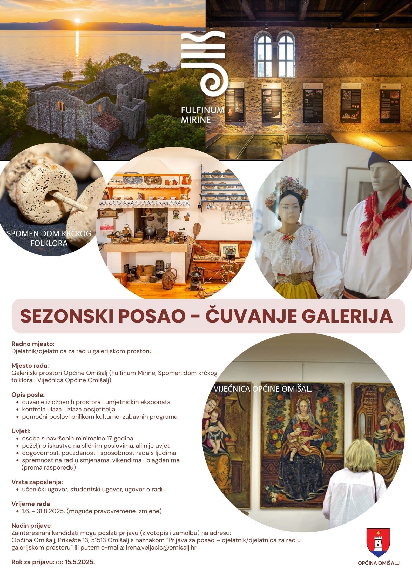 plakat sa informacijama o poslu